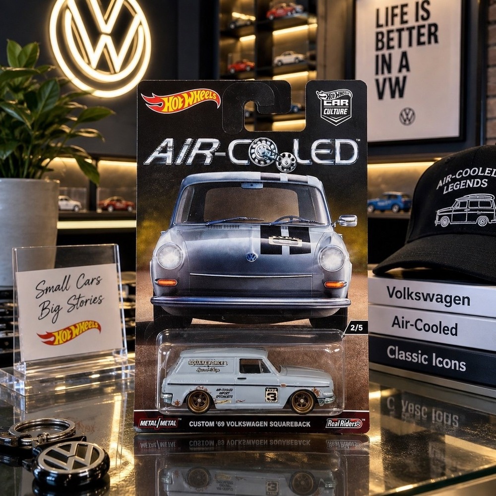 Hot Wheels Car Culture Air Cooled Custom 69 Volkswagen Squareback 2/5 Real Rider